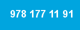 978 177 11 91 978 177 11 91
